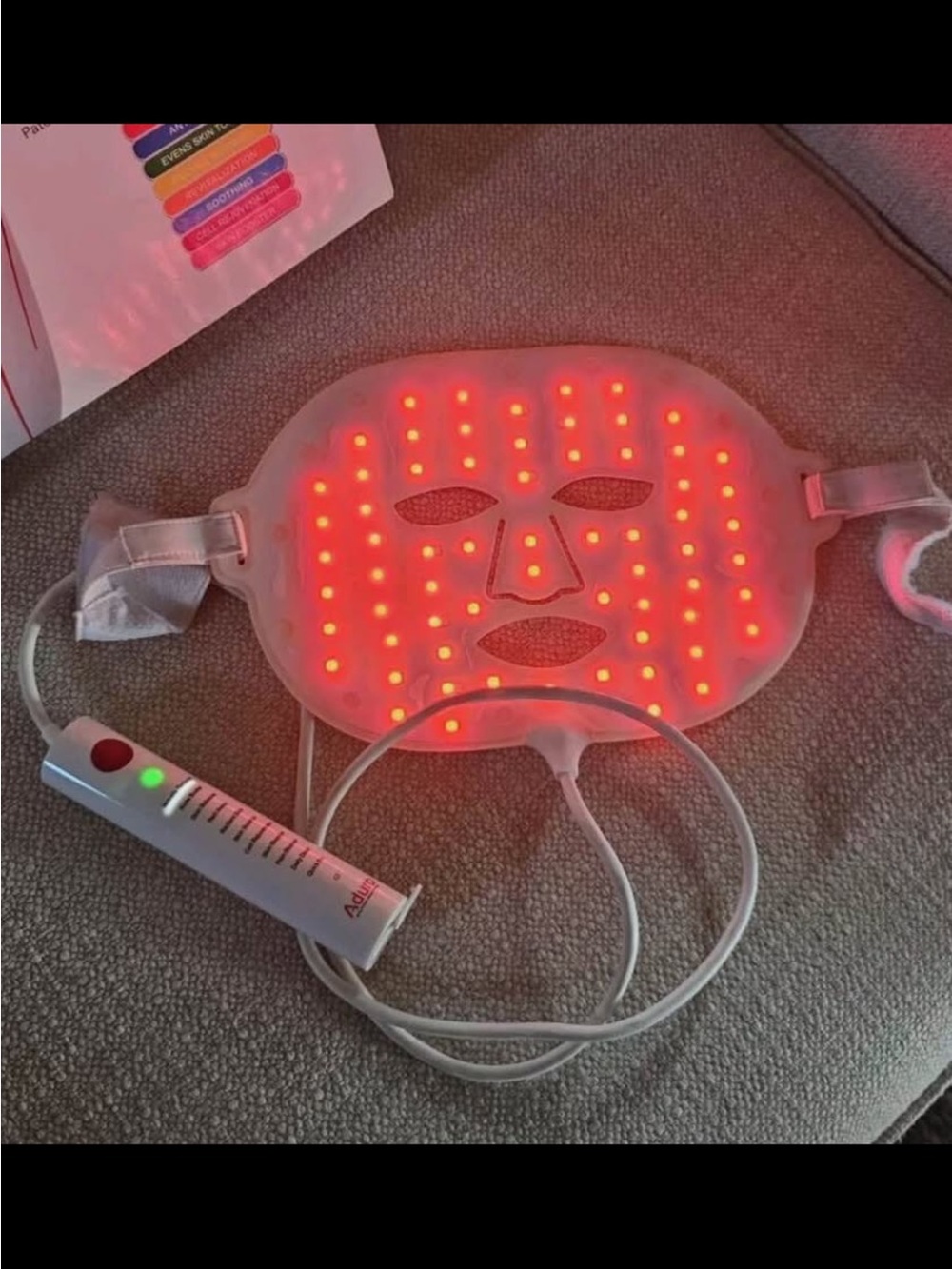 Red LED Light Therapy Face Mask with Adjustable Straps